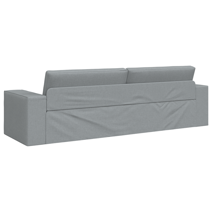 Divano Letto da Pavimento 2-in-1 Grigio Chiaro 245x150x60.5 cm Tessuto