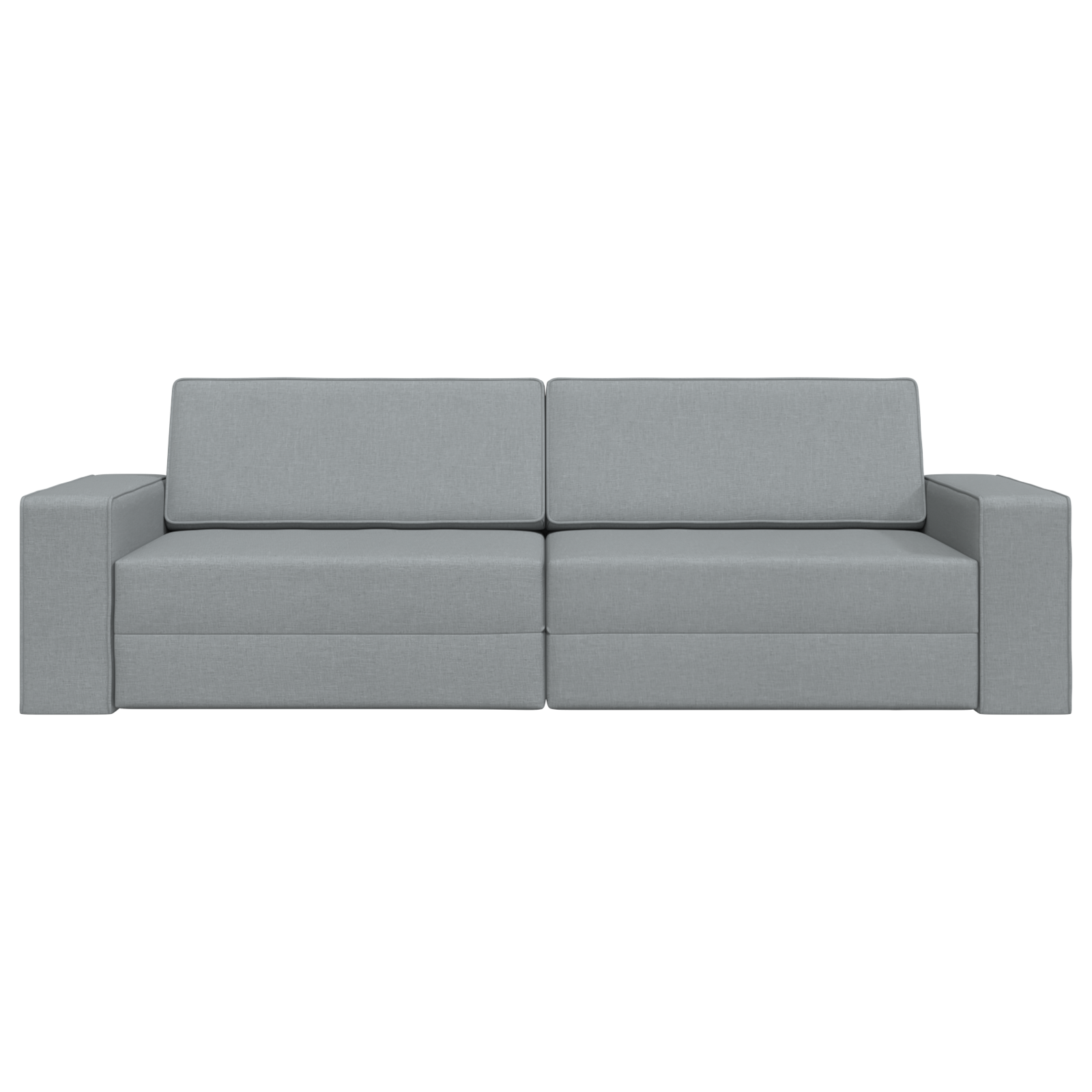 Divano Letto da Pavimento 2-in-1 Grigio Chiaro 245x150x60.5 cm Tessuto