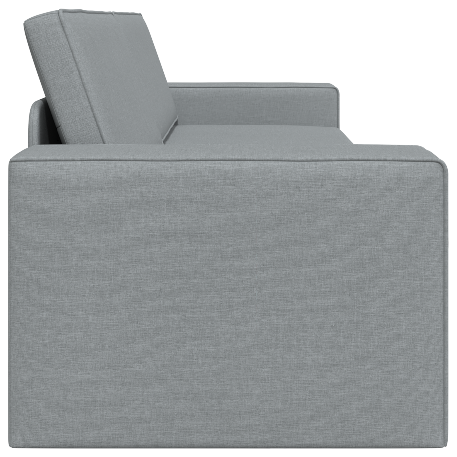 Divano Letto da Pavimento 2-in-1 Grigio Chiaro 245x150x60.5 cm Tessuto