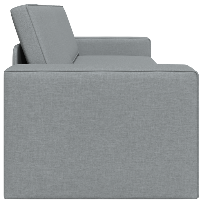 Divano Letto da Pavimento 2-in-1 Grigio Chiaro 245x150x60.5 cm Tessuto