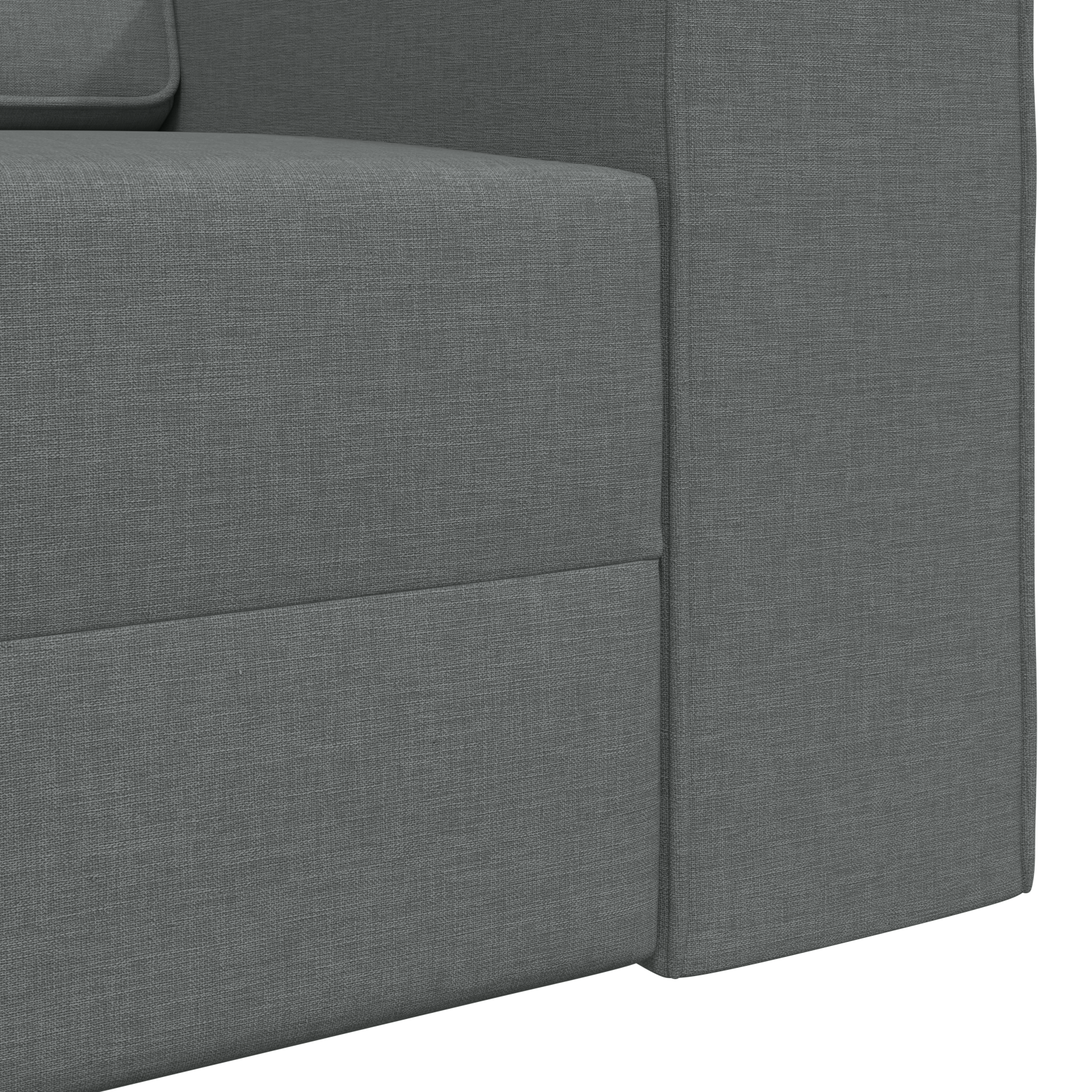 Divano Letto 2-in-1 Grigio Scuro 245x150x60.5 cm Tessuto