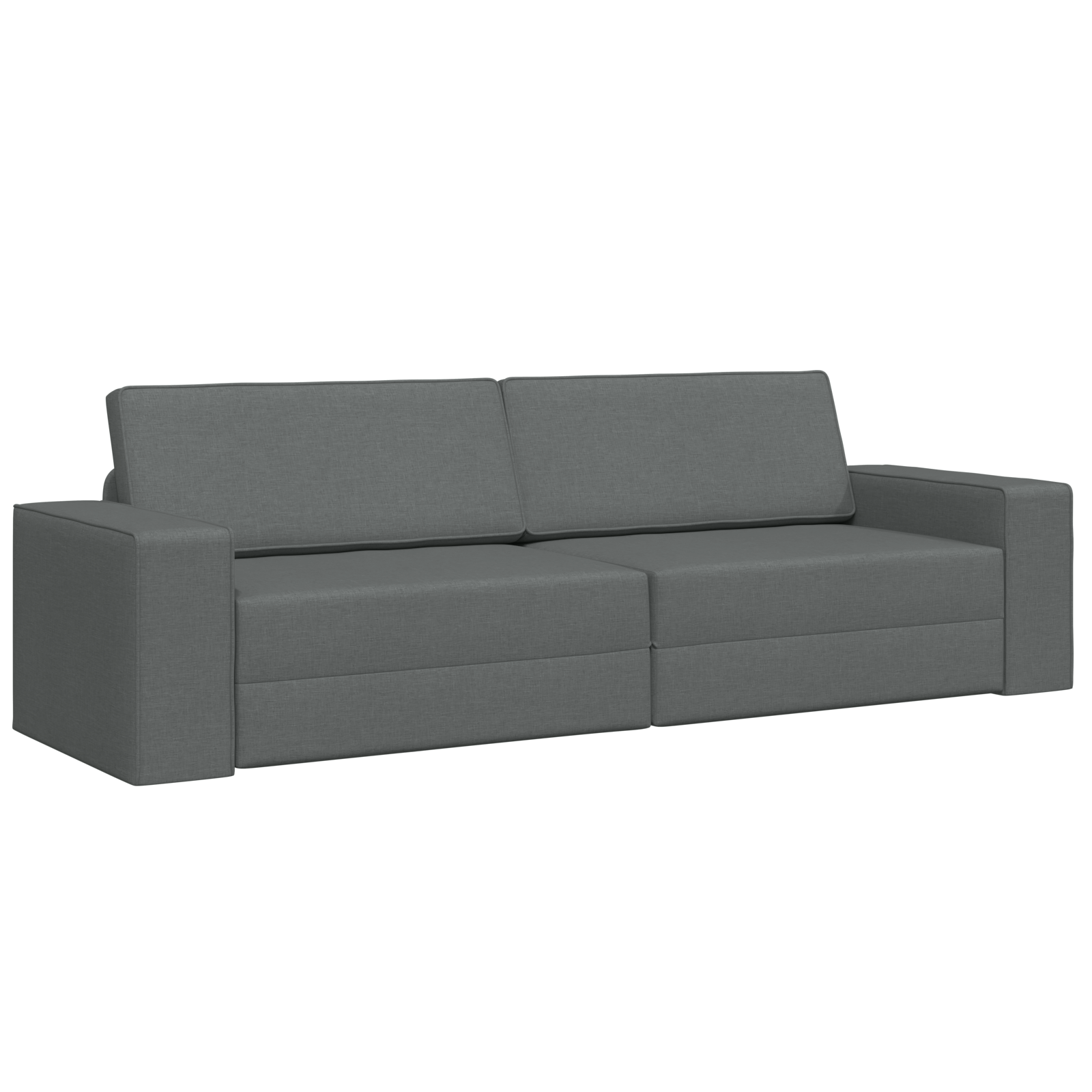 Divano Letto 2-in-1 Grigio Scuro 245x150x60.5 cm Tessuto