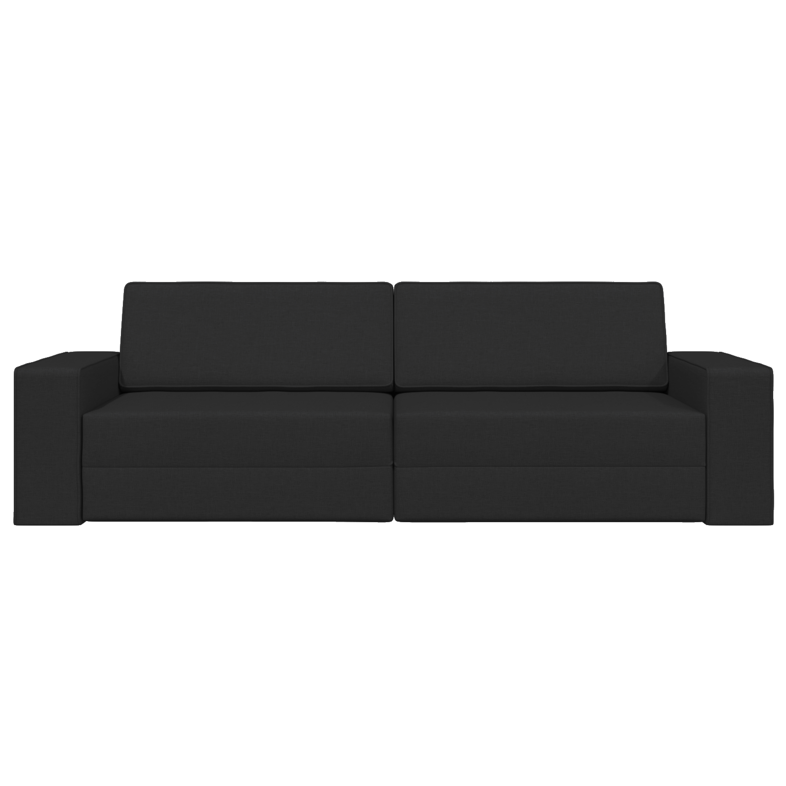 Divano Letto 2 in 1 Nero 245x150x60.5 cm Tessuto