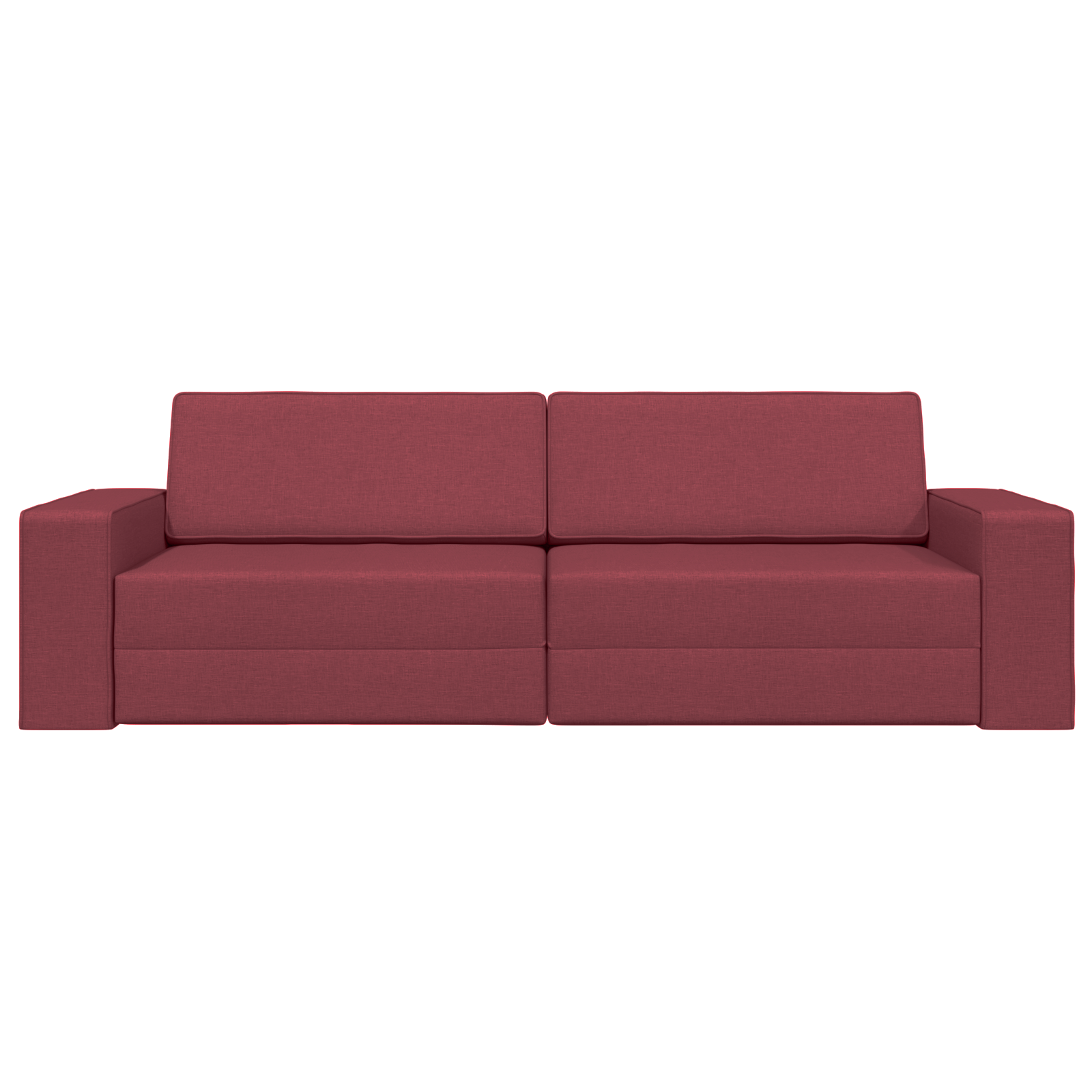 Divano Letto 2 in 1 Rosso Vino 245x150x60.5 cm Tessuto