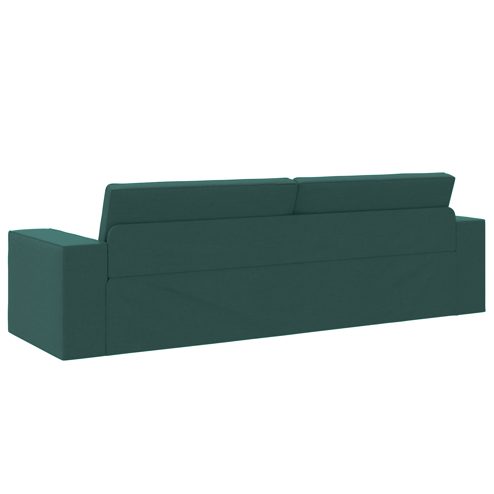 Divano Letto Pavimento 2-in-1 Verde Scuro 245x150x60.5 cm Tessuto