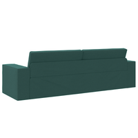 Divano Letto Pavimento 2-in-1 Verde Scuro 245x150x60.5 cm Tessuto