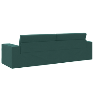 Divano Letto Pavimento 2-in-1 Verde Scuro 245x150x60.5 cm Tessuto