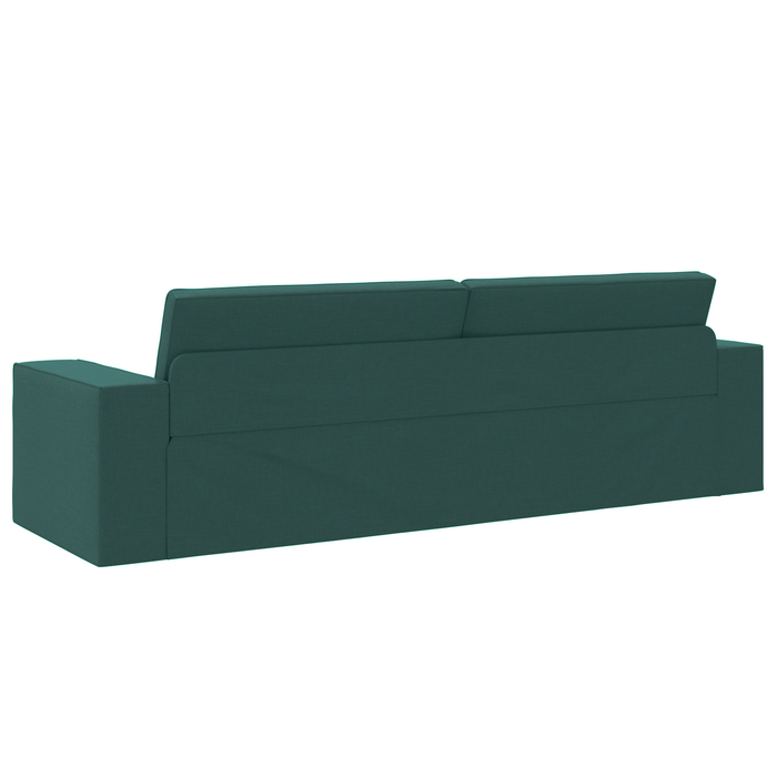 Divano Letto Pavimento 2-in-1 Verde Scuro 245x150x60.5 cm Tessuto
