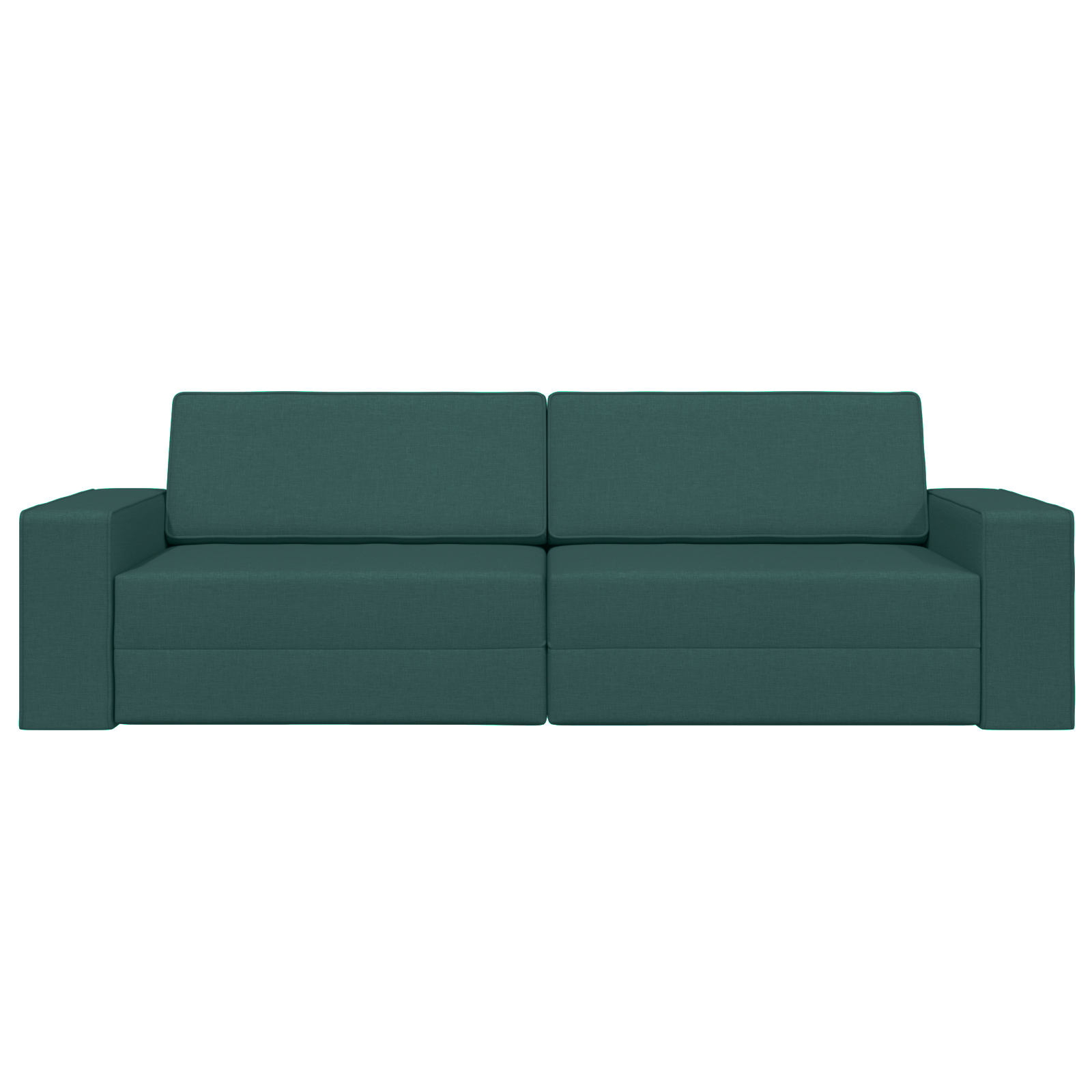 Divano Letto Pavimento 2-in-1 Verde Scuro 245x150x60.5 cm Tessuto