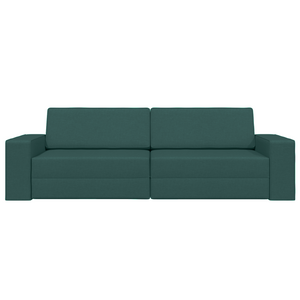 Divano Letto Pavimento 2-in-1 Verde Scuro 245x150x60.5 cm Tessuto
