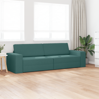 Divano Letto Pavimento 2-in-1 Verde Scuro 245x150x60.5 cm Tessuto
