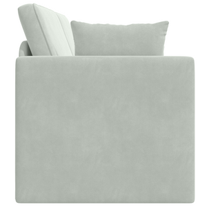 Divano Letto a Terra 2-in-1 Grigio Chiaro 213x144x60 cm Velluto