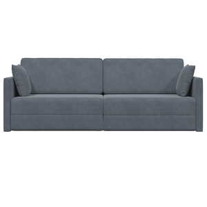 Divano Letto 2-in-1 Grigio Scuro 213x144x60 cm Velluto