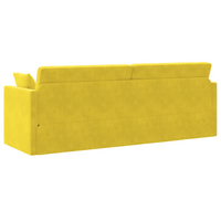 Divano Letto 2-in-1 Giallo 213x144x60 cm in Velluto