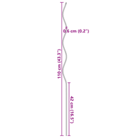 Supporti per piante a spirale  50 pezzi 110 cm in acciaio