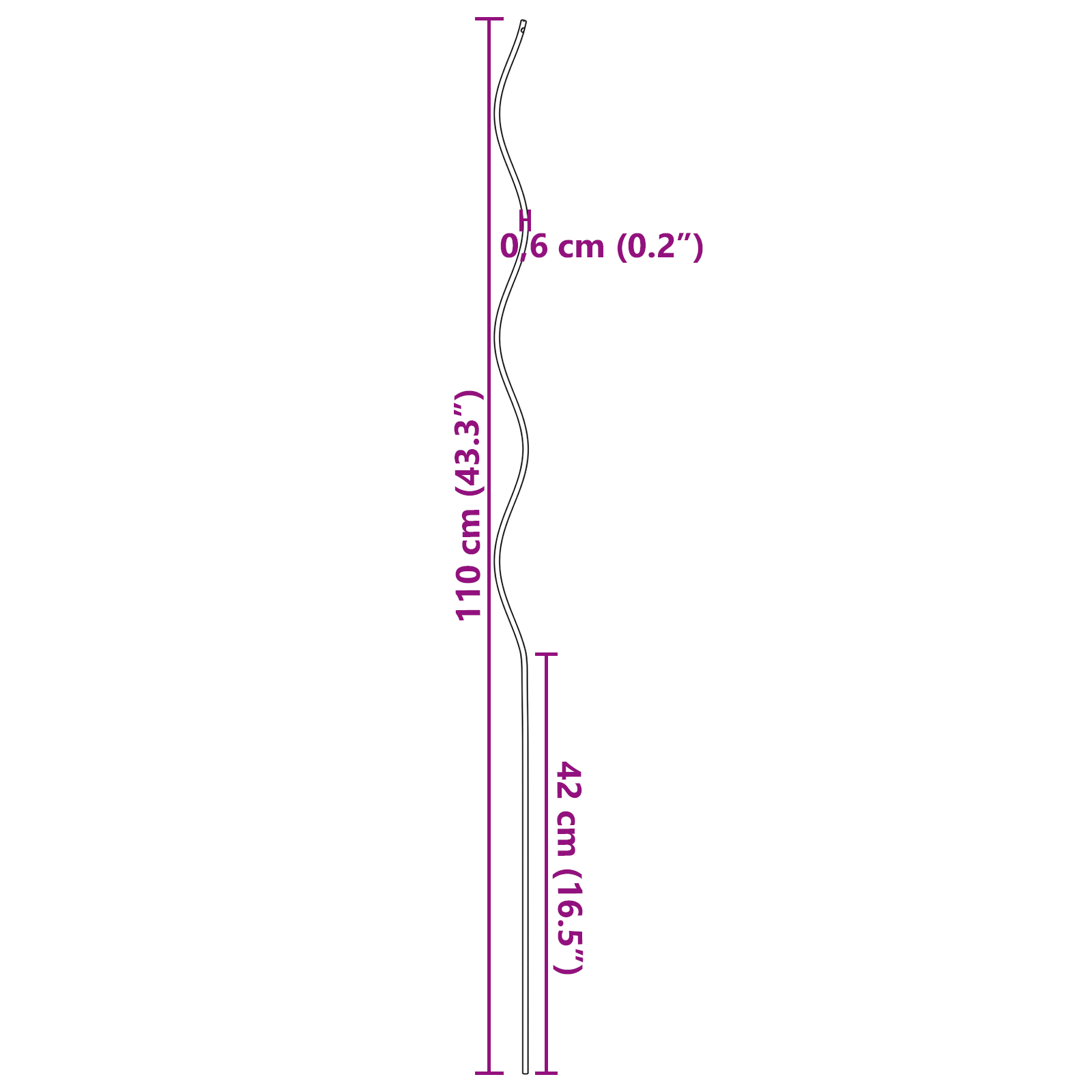 Supporti per Piante a Spirale 5 pz 110 cm in Acciaio