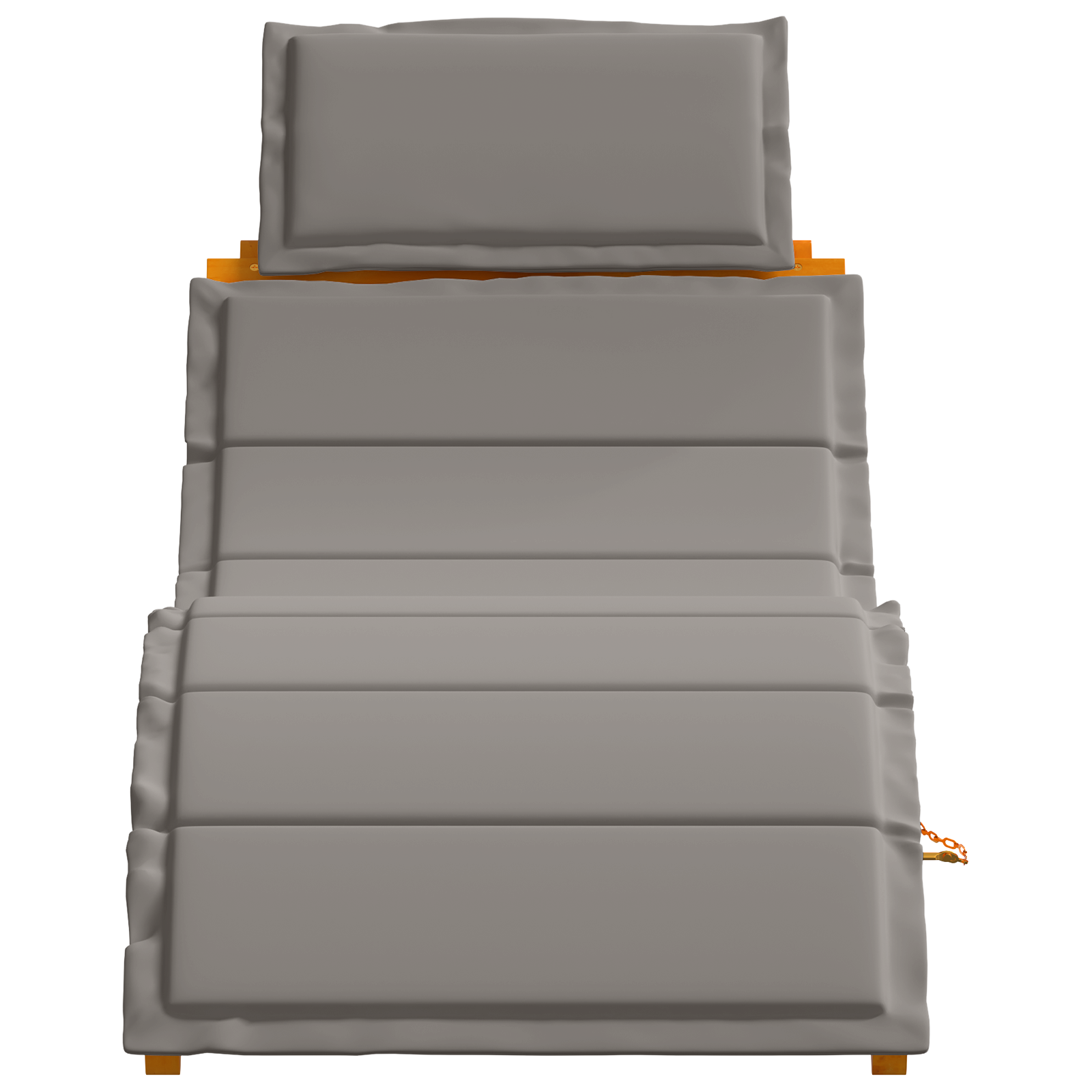 Lettini prendisole con cuscini 2 pezzi Grigio scuro Legno di acacia massello