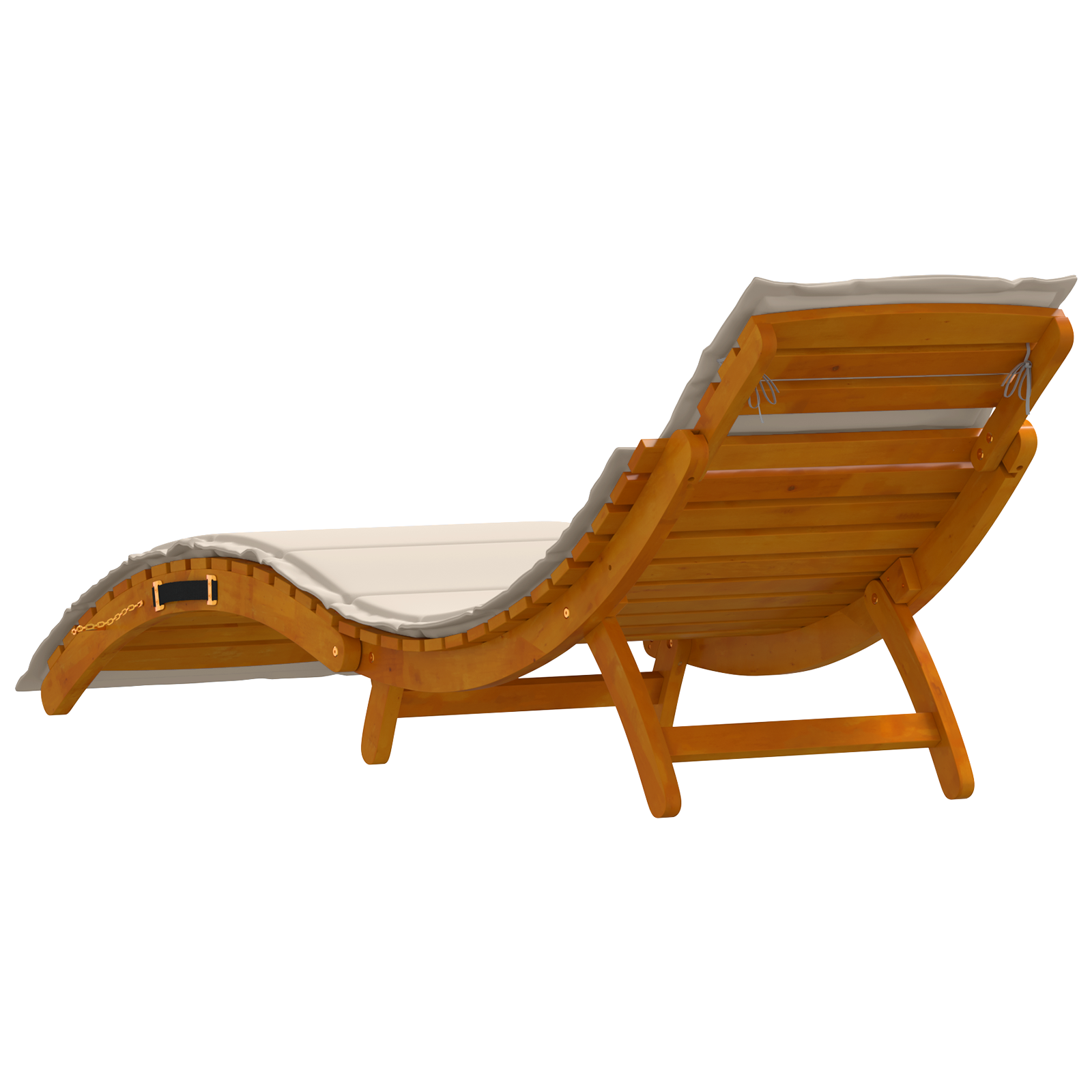 Lettini con Cuscini 2 pz Bianco Crema in Legno Massello di Acacia