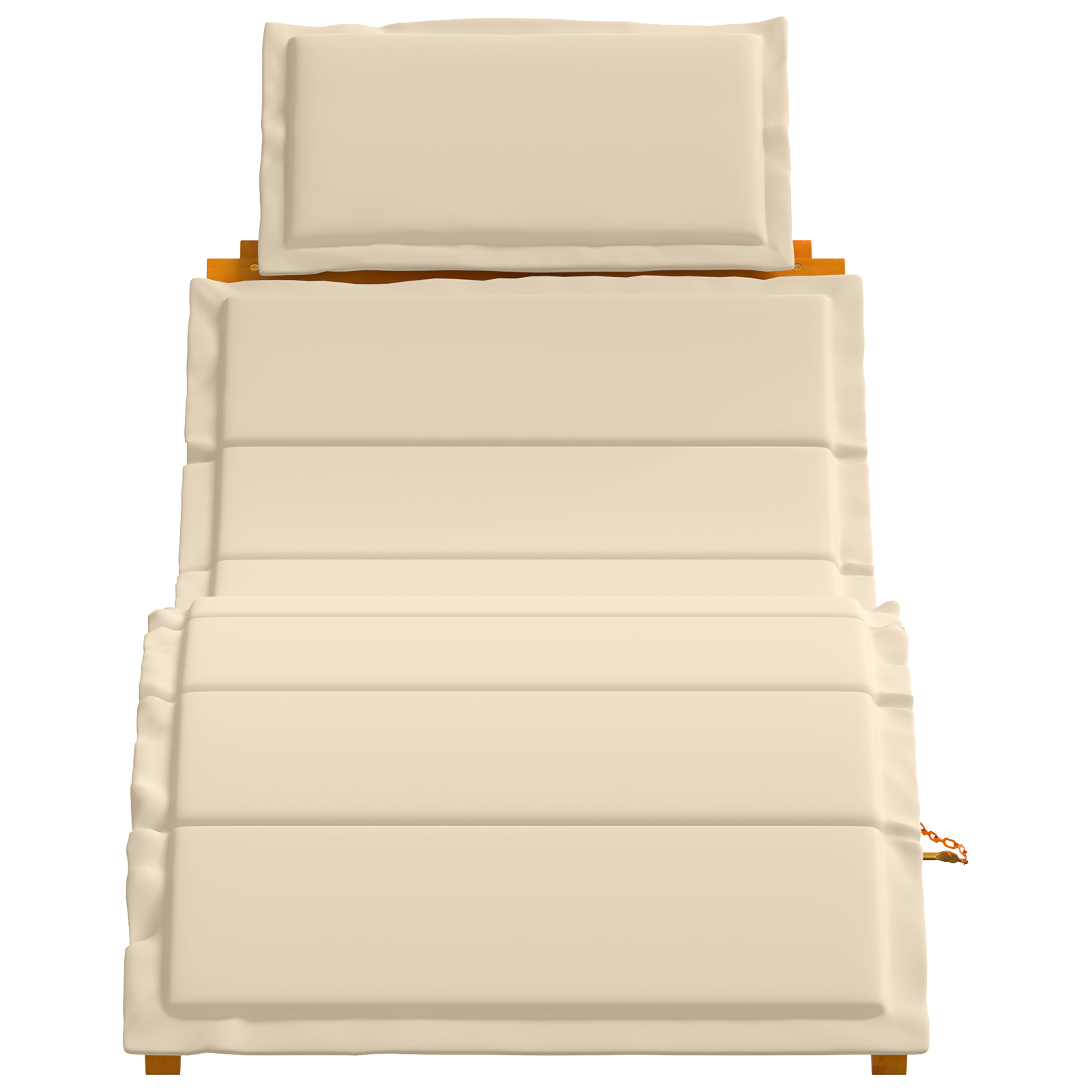 vidaXL Lettino prendisole con cuscino 2 pcs Beige 184 x 55 x 64cm