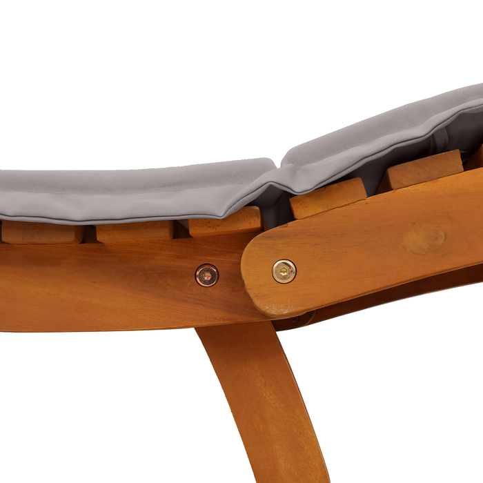 Lettini prendisole  con cuscini 2 pezzi Tortora in legno di acacia