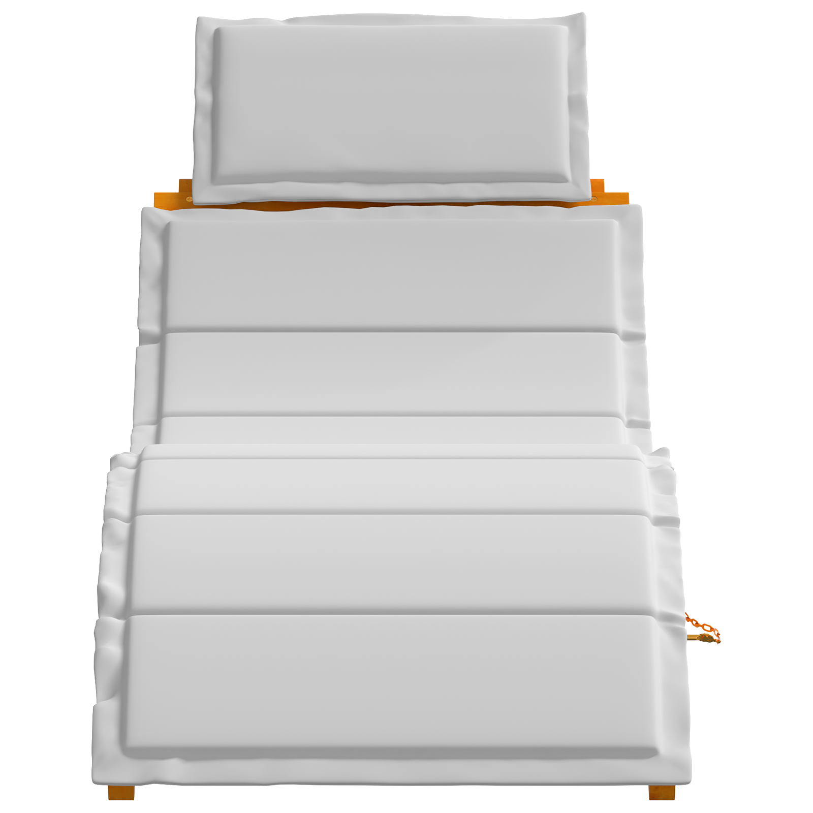 Lettini prendisole con cuscini 2 pcs Grigio chiaro Legno massello di acacia