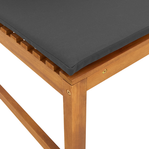 panchina da giardino  con cuscini 100x50x91 cm in legno massello di acacia