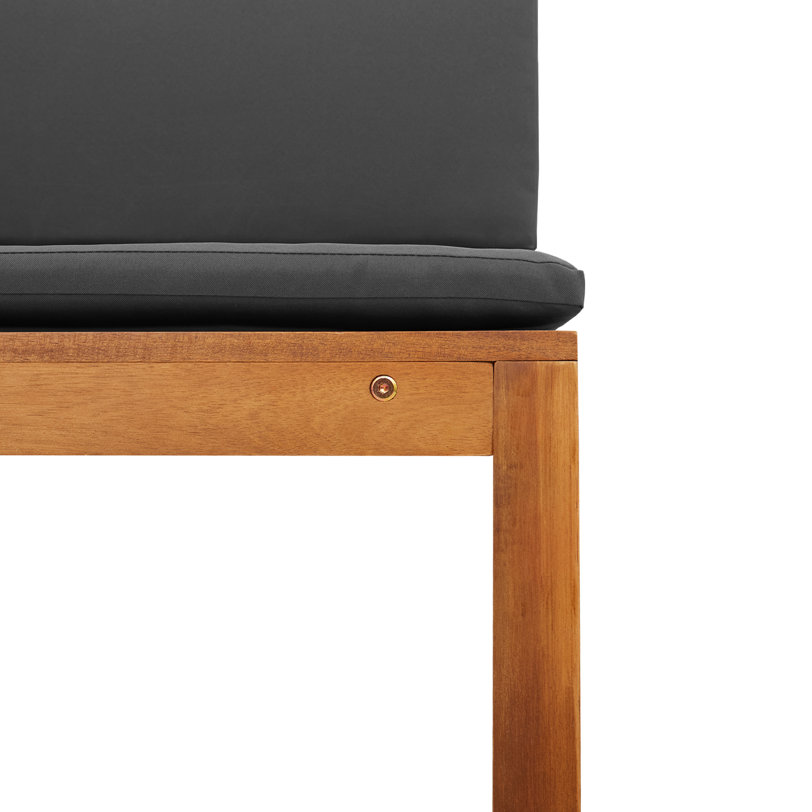 panchina da giardino  con cuscini 100x50x91 cm in legno massello di acacia