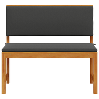 panchina da giardino  con cuscini 100x50x91 cm in legno massello di acacia