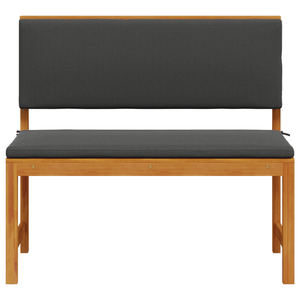 panchina da giardino  con cuscini 100x50x91 cm in legno massello di acacia