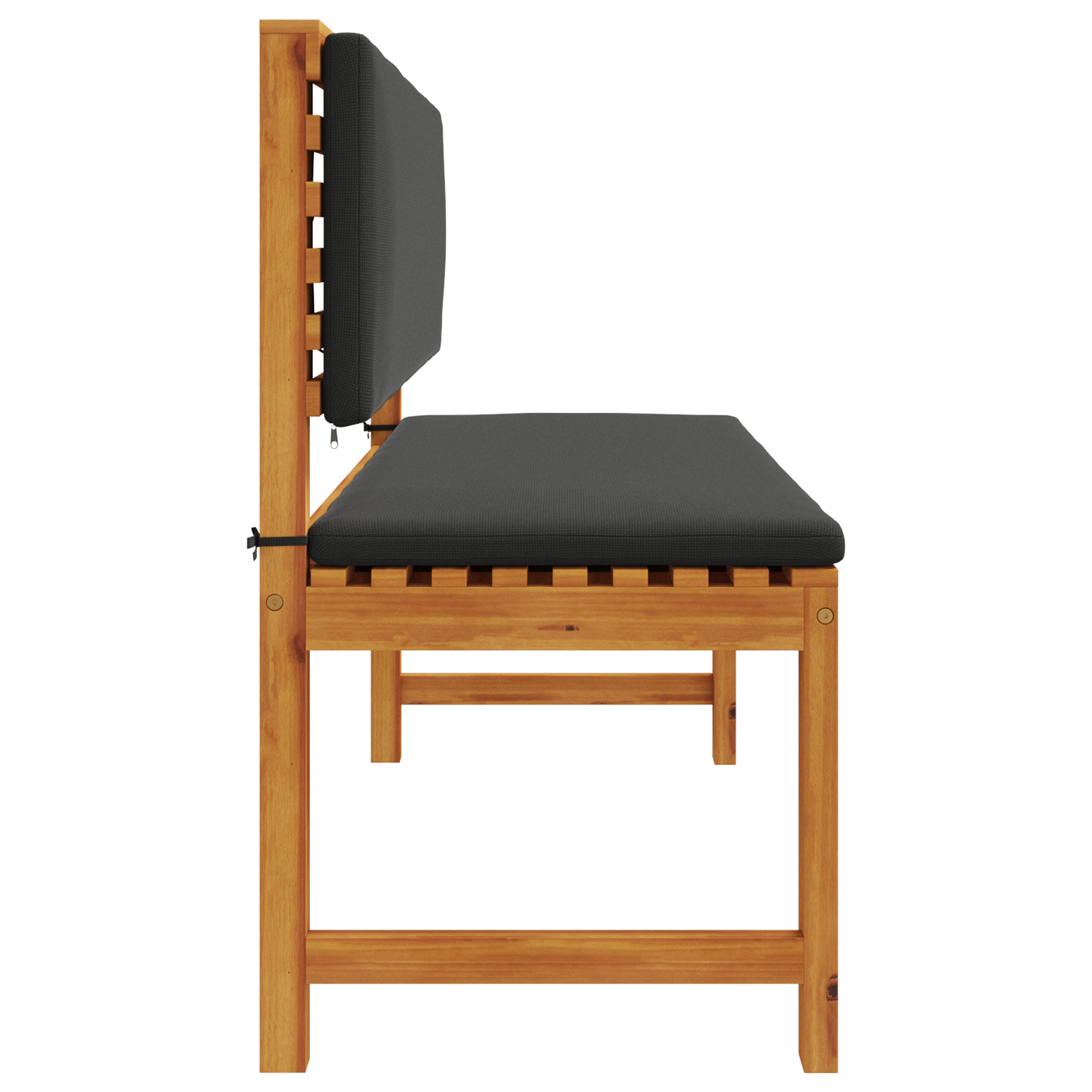 panchina da giardino  con cuscini 100x50x91 cm in legno massello di acacia