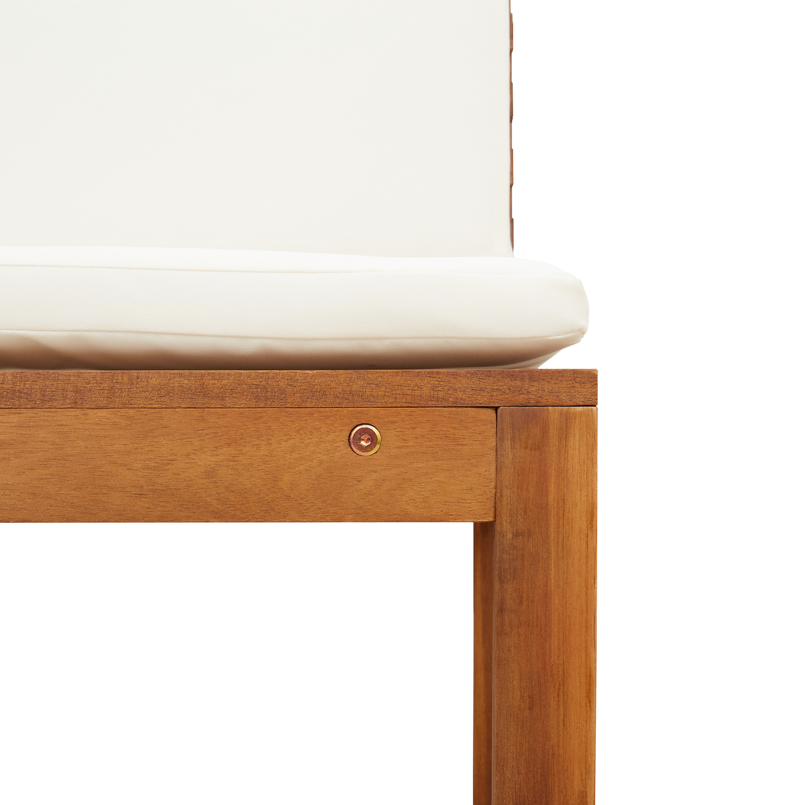 Sdraio da giardino  senza braccioli con cuscini, 2 pezzi in legno massello di acacia