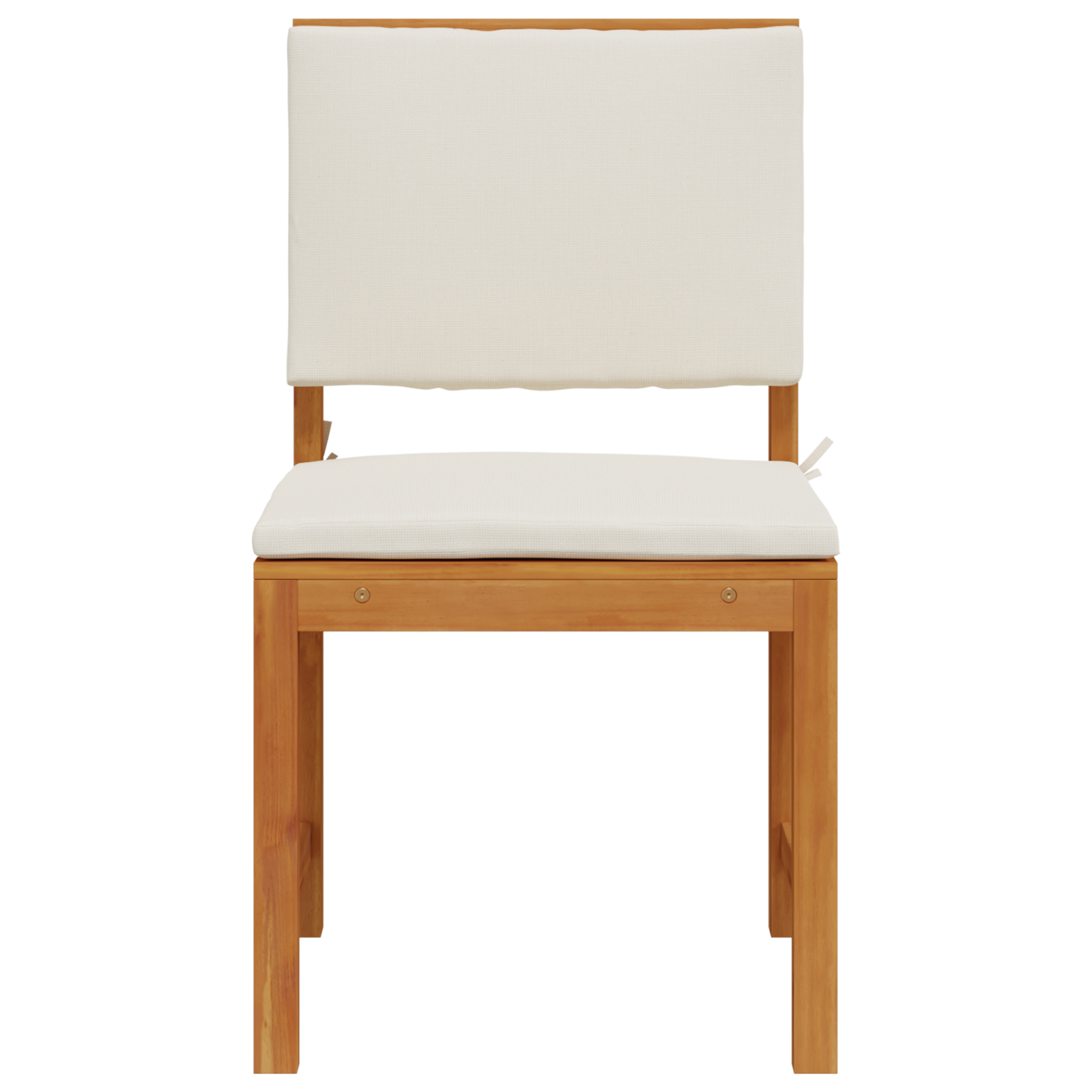 Sdraio da giardino  senza braccioli con cuscini, 2 pezzi in legno massello di acacia