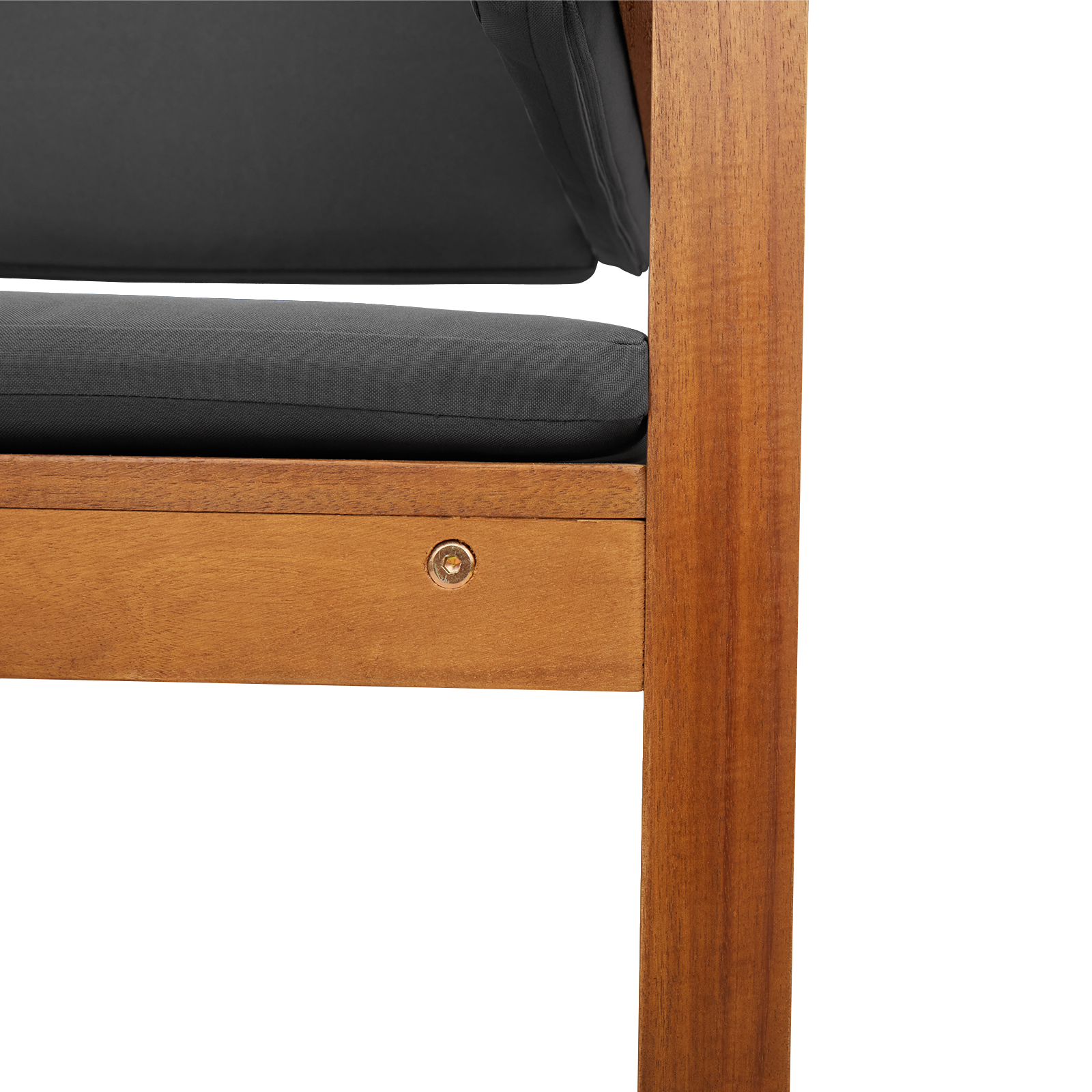 Sedia Angolare da Giardino  con Cuscini in Legno Massello di Acacia