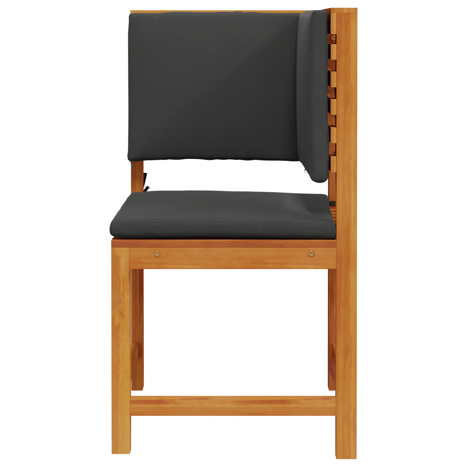 Sedia Angolare da Giardino  con Cuscini in Legno Massello di Acacia