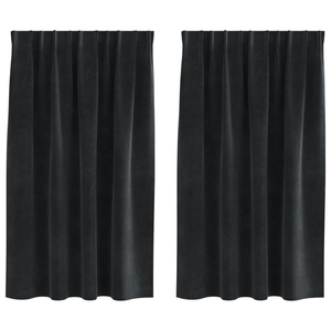 Tende Blackout  con Nastrino 2 pz in Velluto Nero
