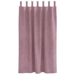 Tende oscuranti  con anelli di sospensione, 2 pezzi, velluto rosa scuro