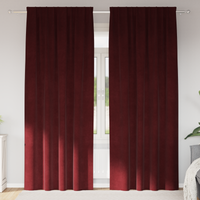 Tende Blackout  con nastro superiore 2 pezzi Vino Rosso Velour