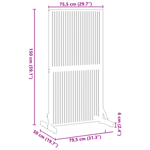 Schermo Privacy  Interno/Esterna 150 cm in Legno Massello di Acacia