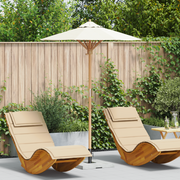 Ombrellone da Giardino Bianco Panna 150x210 cm Bambù