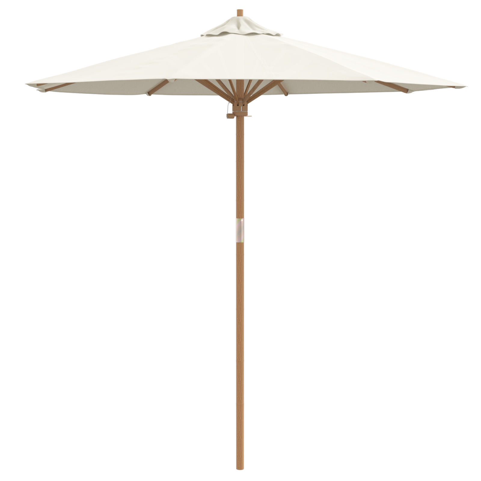 Parasol da Giardino vitaXL Bianco Panna 217x230 cm in Bambù