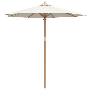 Parasol da giardino Bianco crema 240x260 cm Bambù