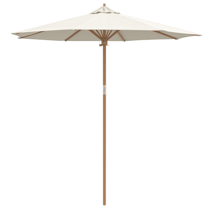 Parasol da giardino Bianco crema 240x260 cm Bambù