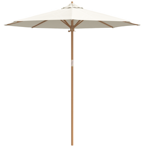 Parasol da giardino Bianco crema 240x260 cm Bambù