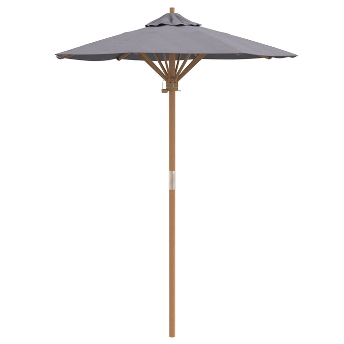 Parasol da Giardino Grigio Scuro 150x210 cm Bambù
