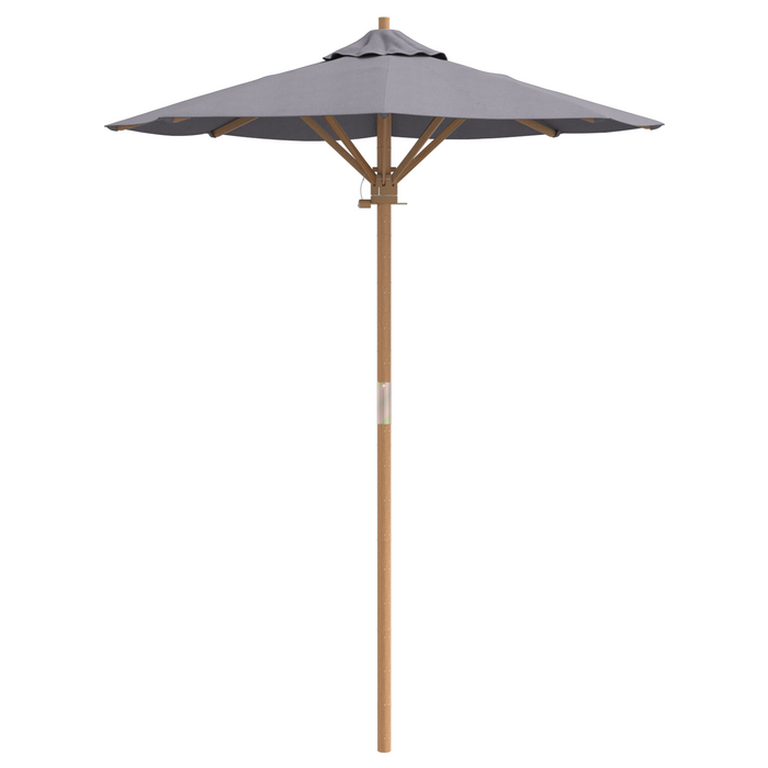 Parasol da Giardino Grigio Scuro 150x210 cm Bambù