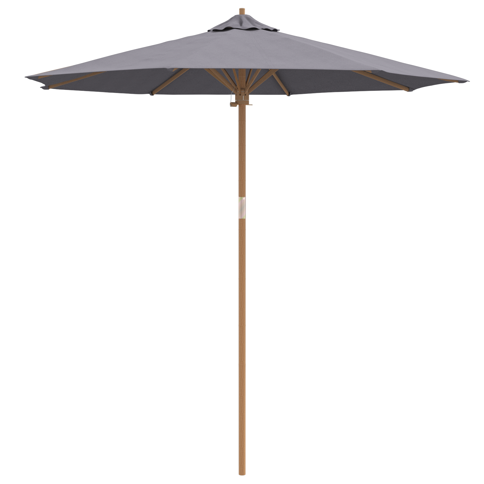 Parasol da Giardino Grigio Scuro 240x260 cm Bambù