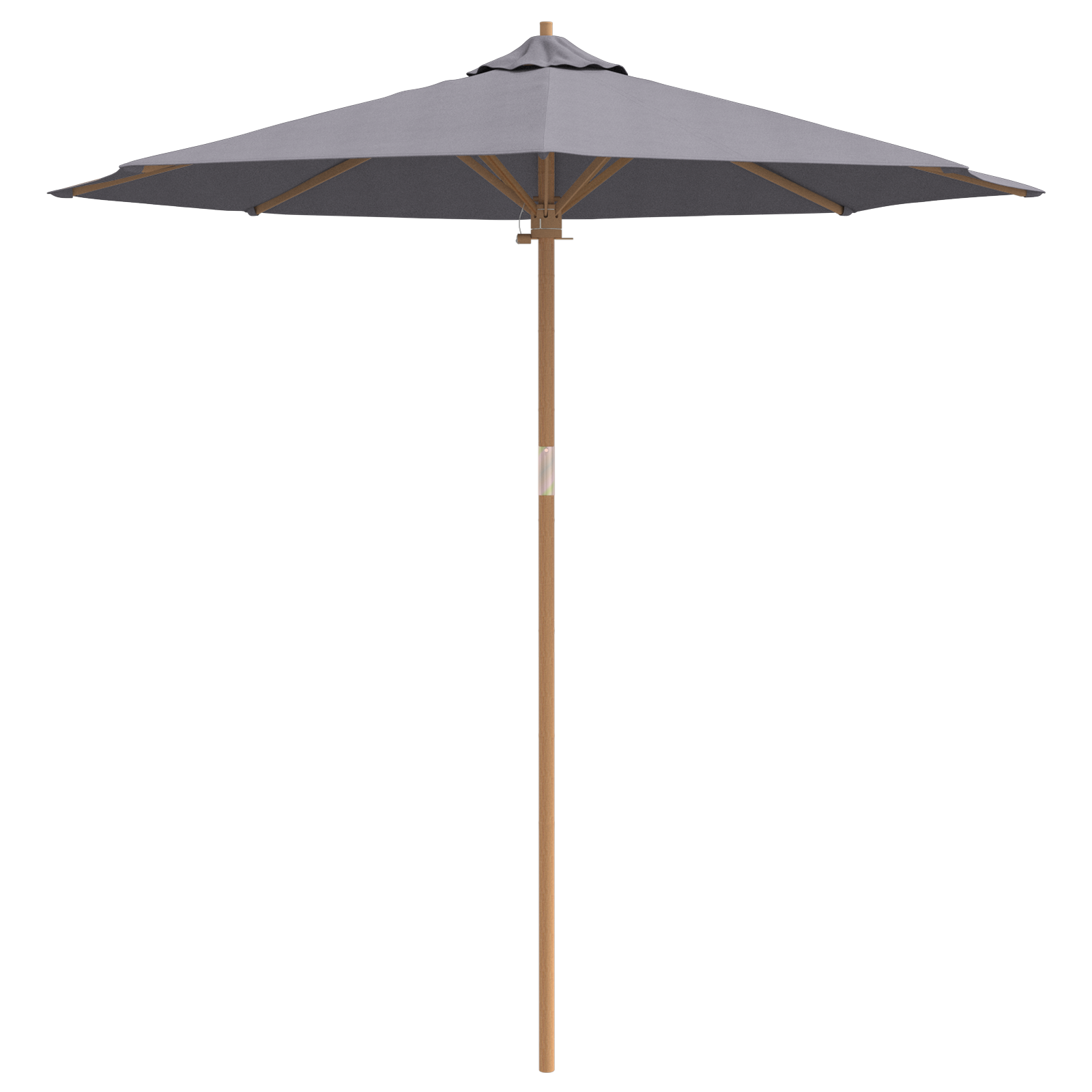 Parasol da Giardino Grigio Scuro 240x260 cm Bambù