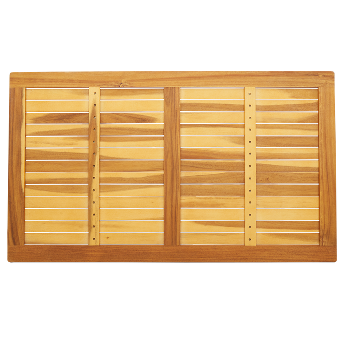 Piano Tavolo 120x70x2,2 cm Rettangolare in Legno Massello di Acacia