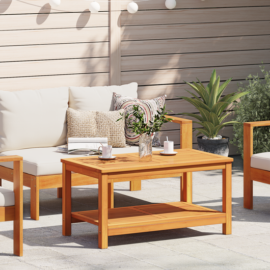 Tavolino da caffè 90x50x45 cm in legno massello di acacia