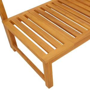 Lettino prendisole 3-in-1 in legno massello di acacia